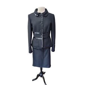 Escada Black Wool Suit